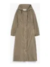 Max Mara The Cube Long Parka In Anti-drop Taffeta In Light Brown