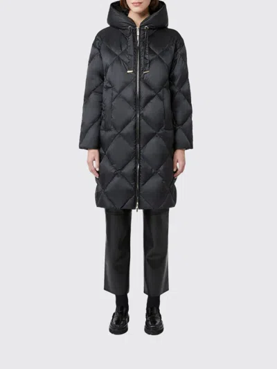 Max Mara The Cube Long Quilted Nylon Down Jacket With Hood In Black