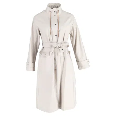 Max Mara The Cube Marco Overcoat In White Cotton