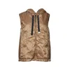 Max Mara The Cube Padded Vest With Hood In Waterproof Canvas In Brown