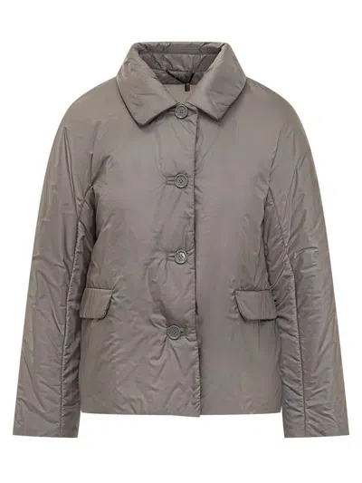 Max Mara The Cube Max Mara Short Down Jacket Gray In Brown