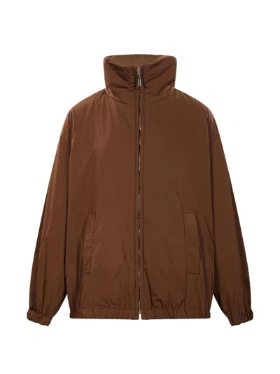 Max Mara The Cube Honey Polyester Coat In Brown