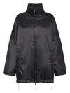 Max Mara The Cube Max Mara Zip-up High-neck Jacket In Black