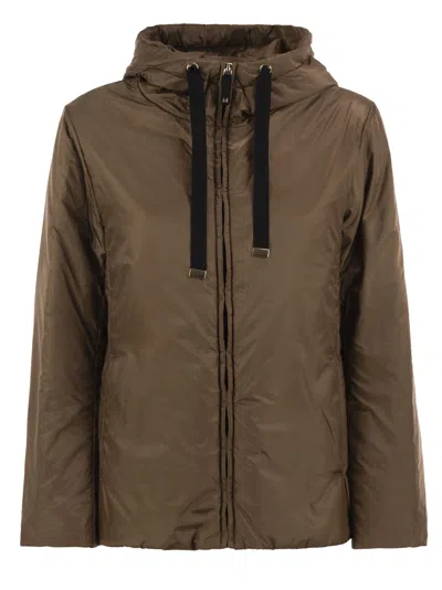 Max Mara The Cube Greenh - Drip-proof Canvas Travel Jacket In Brown