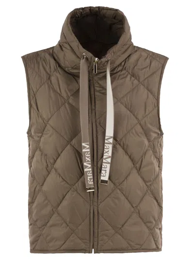 Max Mara The Cube Maxmara The Cube Tegic - Drip-proof Canvas Padded Waistcoat In Multi