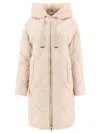 Max Mara The Cube Midi Parka In Water-repellent Canvas Coats In Beige
