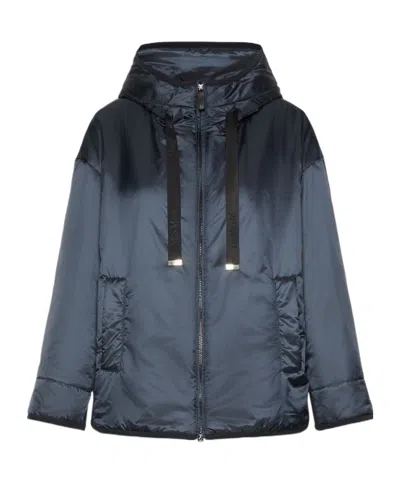 Max Mara The Cube Mtccleo Hooded Coat In Blue