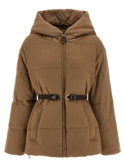 Max Mara The Cube 'mtccorona' Down Jacket In Brown