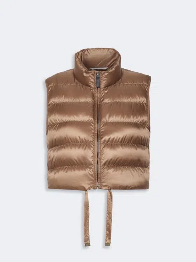 Max Mara The Cube Mtcfavilla Puffer Honey In Brown
