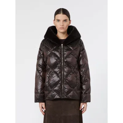 Max Mara The Cube Mtcnebbie Quilted Jacket Brown