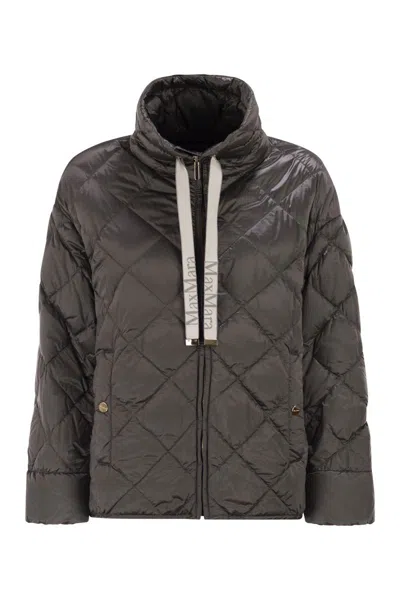 Max Mara The Cube Mtcpisoft - Padded Jacket In Water-repellent Canvas In Gray