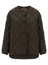 Max Mara The Cube Giubbino Trapuntato Verde In Brown