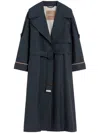 Max Mara The Cube Mtcutrench Trench Coat In Blue