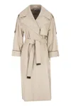 Max Mara The Cube Mtcutrench - Trench Coat In Water-repellent Twill In Brown