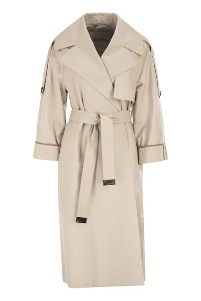 Max Mara The Cube Mtcutrench - Trench Coat In Water-repellent Twill In Neutral