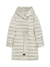 Max Mara The Cube Novef Quilted Coat Camel In White