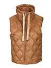 Max Mara The Cube Nylon Canvas Vest Coats Beige In Orange