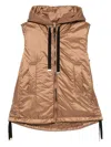 Max Mara The Cube Padded Gilet With Hood Coats Brown In Brown