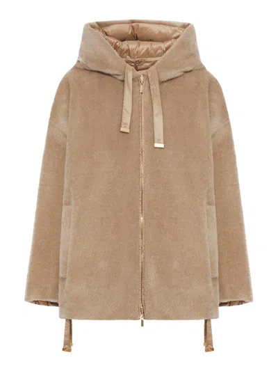 MAX MARA THE CUBE OLIVIA REVERSIBLE PADDED JACKET IN ALPACA AND WOOL