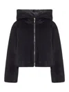Max Mara The Cube Womens Black Olly Hooded Alpaca-and-wool Jacket In Black