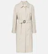 Max Mara The Cube Orleans Belted Twill Coat In White