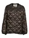Max Mara The Cube Quilted Button Jacket In Brown