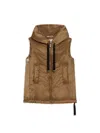 Max Mara The Cube Water-resistant Technical Canvas Gilet In Caramel