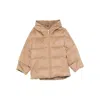Max Mara The Cube Camel Brown Camel Wool Desiderio Padded Jacket In Animal Print