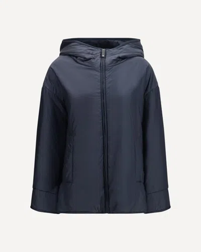 Max Mara The Cube Oversized Padded Jacket In Water Repellent Canvas In Blue