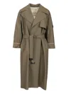 Max Mara The Cube Oversized Trench Coat In Water-repellent Twill Coats Green