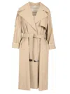 Max Mara The Cube Oversized Trench Coat In Water-repellent Twill Coats Beige