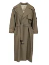 Max Mara The Cube Oversized Trench Coat In Water-repellent Twill Coats Green