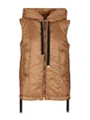 Max Mara The Cube Padded Gilet With Hood Coats Brown In Brown