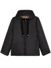 Max Mara The Cube Padded Hooded Jacket In Water-repellent Fabric In Black