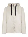 Max Mara The Cube Padded Jacket With Hood In Waterproof Canvas In Neutral