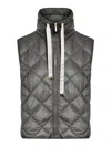 Max Mara The Cube Padded Vest In Drop-resistant Nylon Canvas In Gray