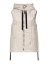 Max Mara The Cube Padded Vest With Hood In Neutral