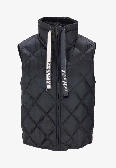 Max Mara The Cube Padded Water-repellent Canvas Gilet In Blue