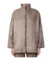 Max Mara Stand Collar Long Sleeve Casual Jacket In Neutral