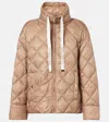 Max Mara Pisoft Quilted Waterproof Down Jacket In Beige