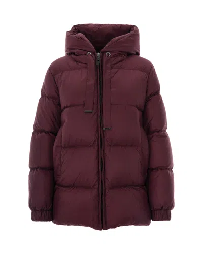 Max Mara The Cube Piumino Seia Bordeaux In Burgundy