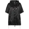 Max Mara The Cube Black Greenci Hooded Padded Cape In Blue
