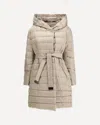Max Mara The Cube Puffer Coat In Water-repellent Satin In Neutral