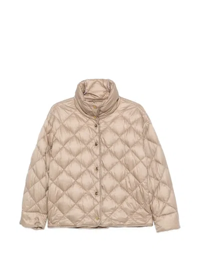Max Mara The Cube Puffer Jacket In Neutrals