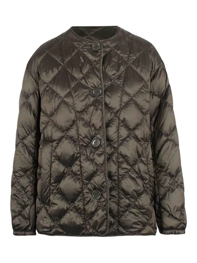 Max Mara The Cube Quilted Anti-drip Canvas Down Jacket In Gray