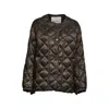 Max Mara The Cube Quilted Button Jacket In Brown