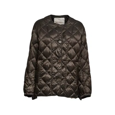 Max Mara The Cube Quilted Button Jacket In Brown