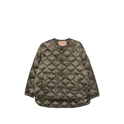 Max Mara The Cube Quilted Button Jacket In Green