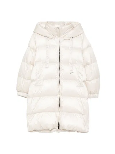 Max Mara The Cube Quilted Coat With Zip In White