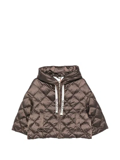 Max Mara The Cube Quilted Down Jacket In Brown